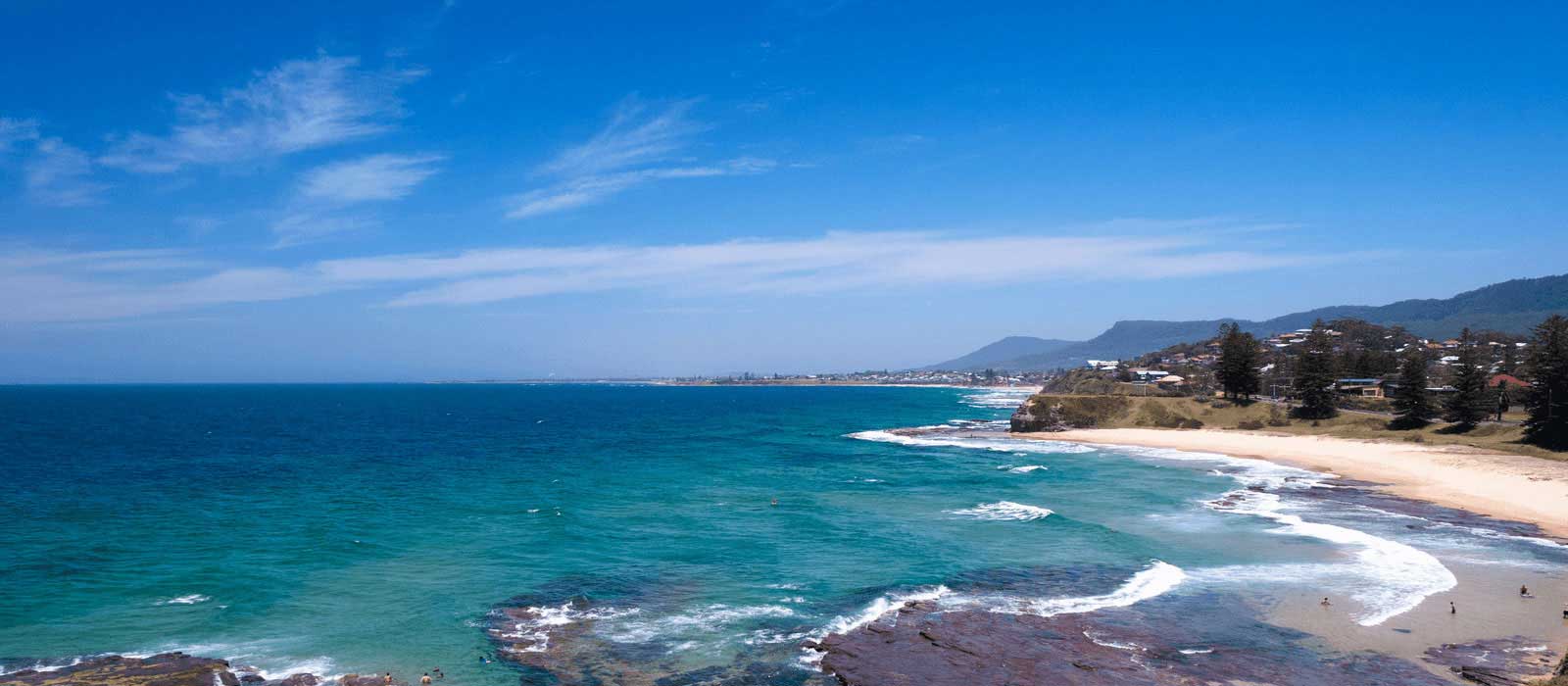 Beautiful coastal view of Illawarra beach